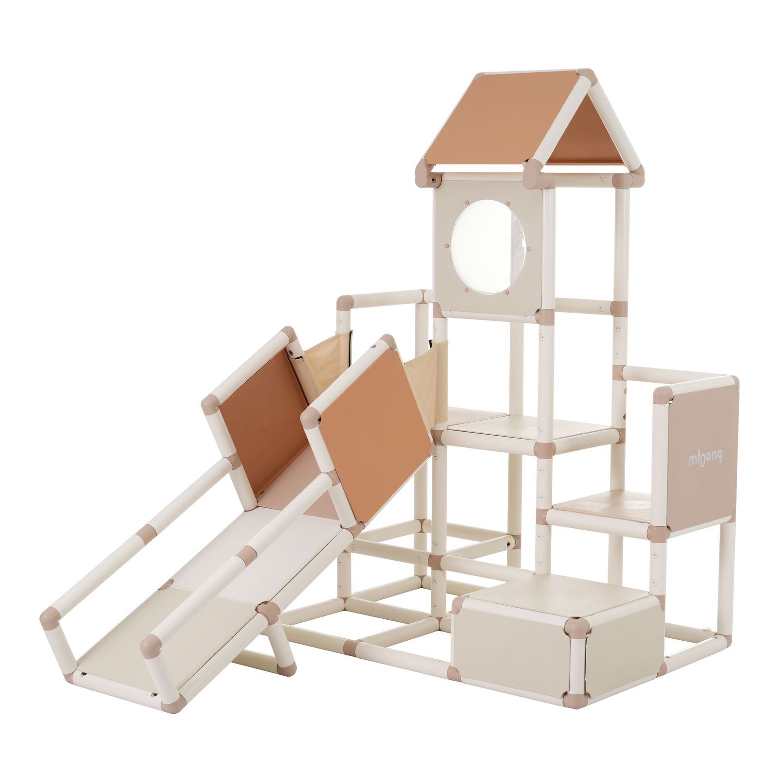 現役ママが考えた木製ジャングルジム すべり台付き ジャングルジム