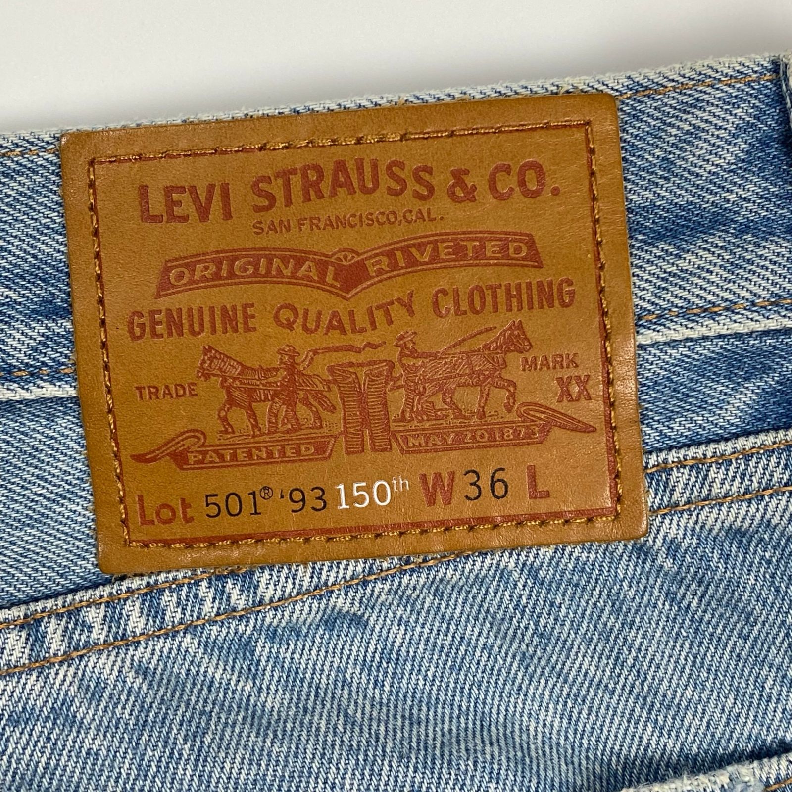 Levi's リーバイス / 150周年記念 もんぺ 刺し子 ハーフデニムパンツ