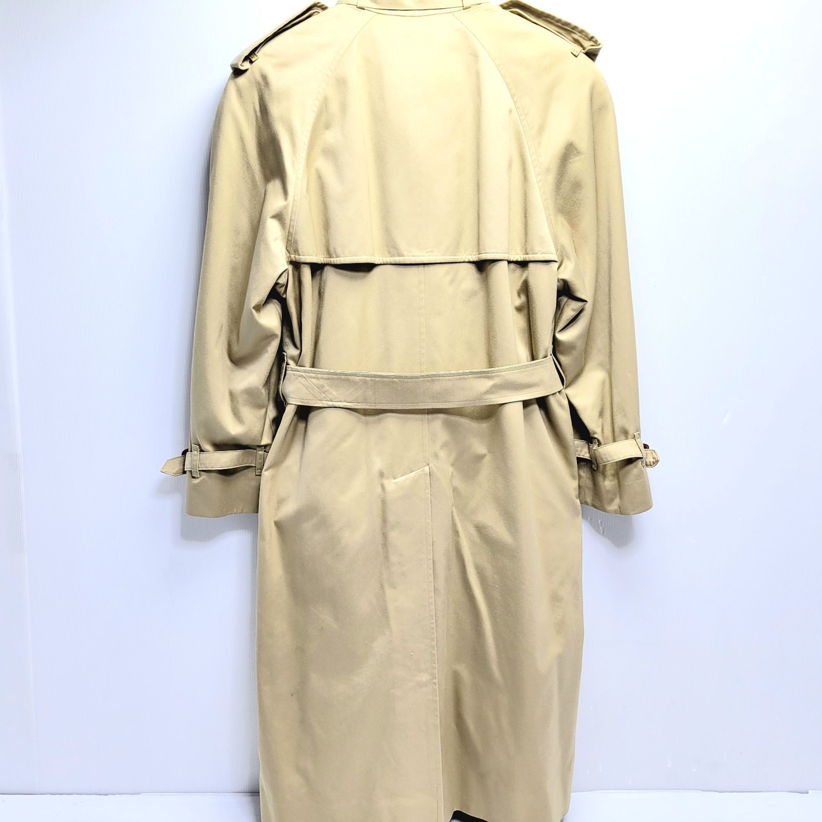 【バーバリー】トレンチコート ダブル　ベルト　ロング　ノバチェック 美品 XL バーバリー トレンチコート ダブル ノバチェック