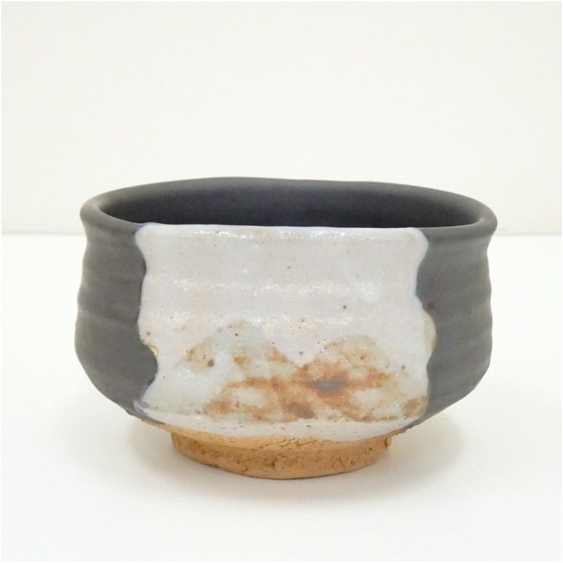 菱野窯 大津豊泉造 黒釉勅題晴茶碗（共箱） 茶道 抹茶 おしゃれ