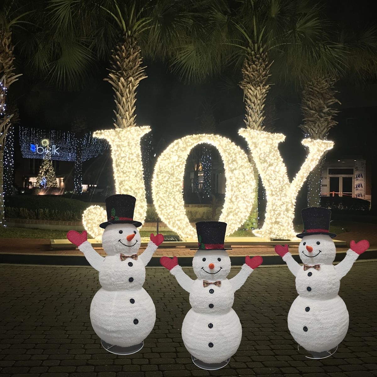 紳士風雪だるまオブジェ