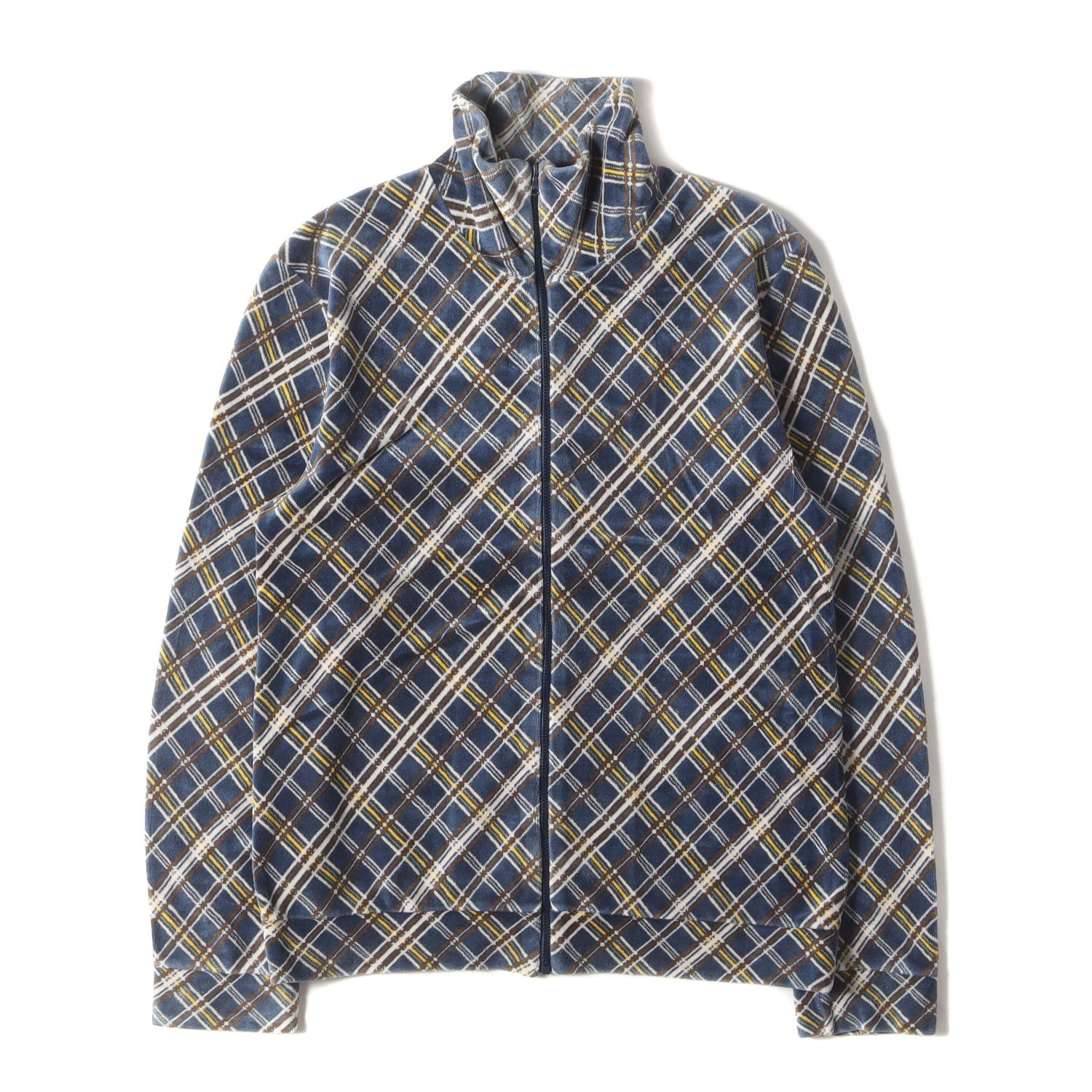 A.P.C. ジャケット バイアスチェック 起毛 カットパイル ハイネック 