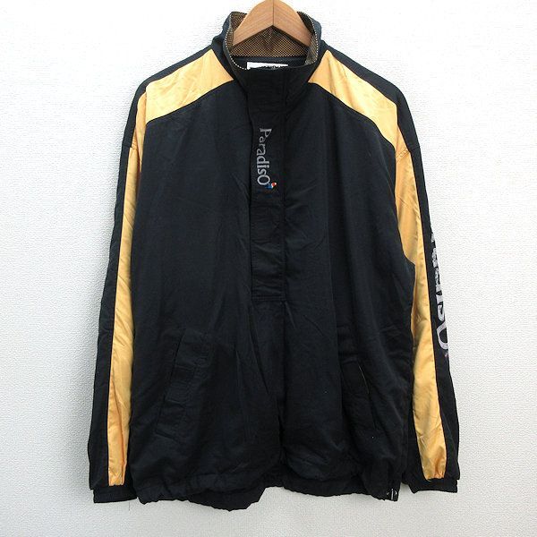kパラディーゾ/Paradiso ハーフジップ ゴルフジャンパー/ジャケット【LL】黒/MENS26【中古】