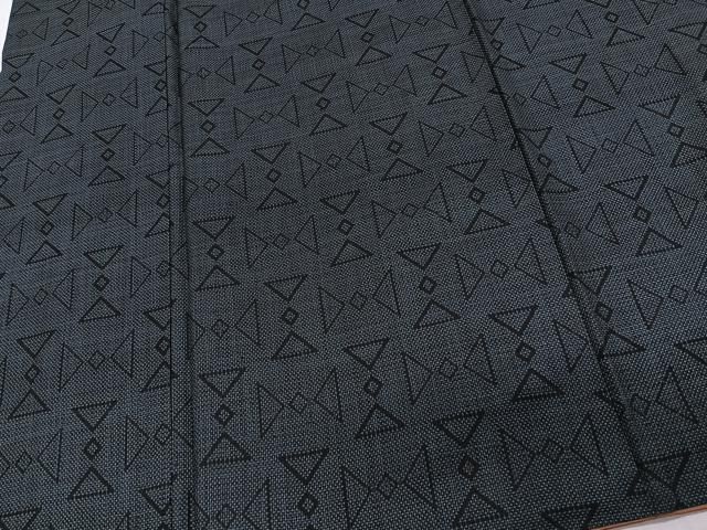 平和屋着物□本場大島紬 泥染め 7マルキ 吉祥文 正絹 逸品