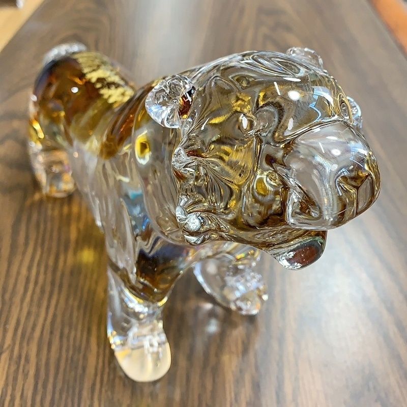 MultiGlass マルティグラス 虎 ガラス　置物　干支 十二支 クリスタル レトロ MultiGlass マルティグラス トラ 42cm ガラス 置物 虎 寅