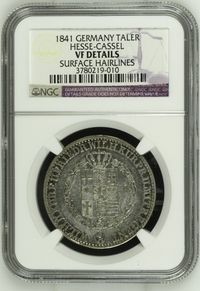 1841年 ドイツ ヘッセン＝カッセル ターレル 銀貨