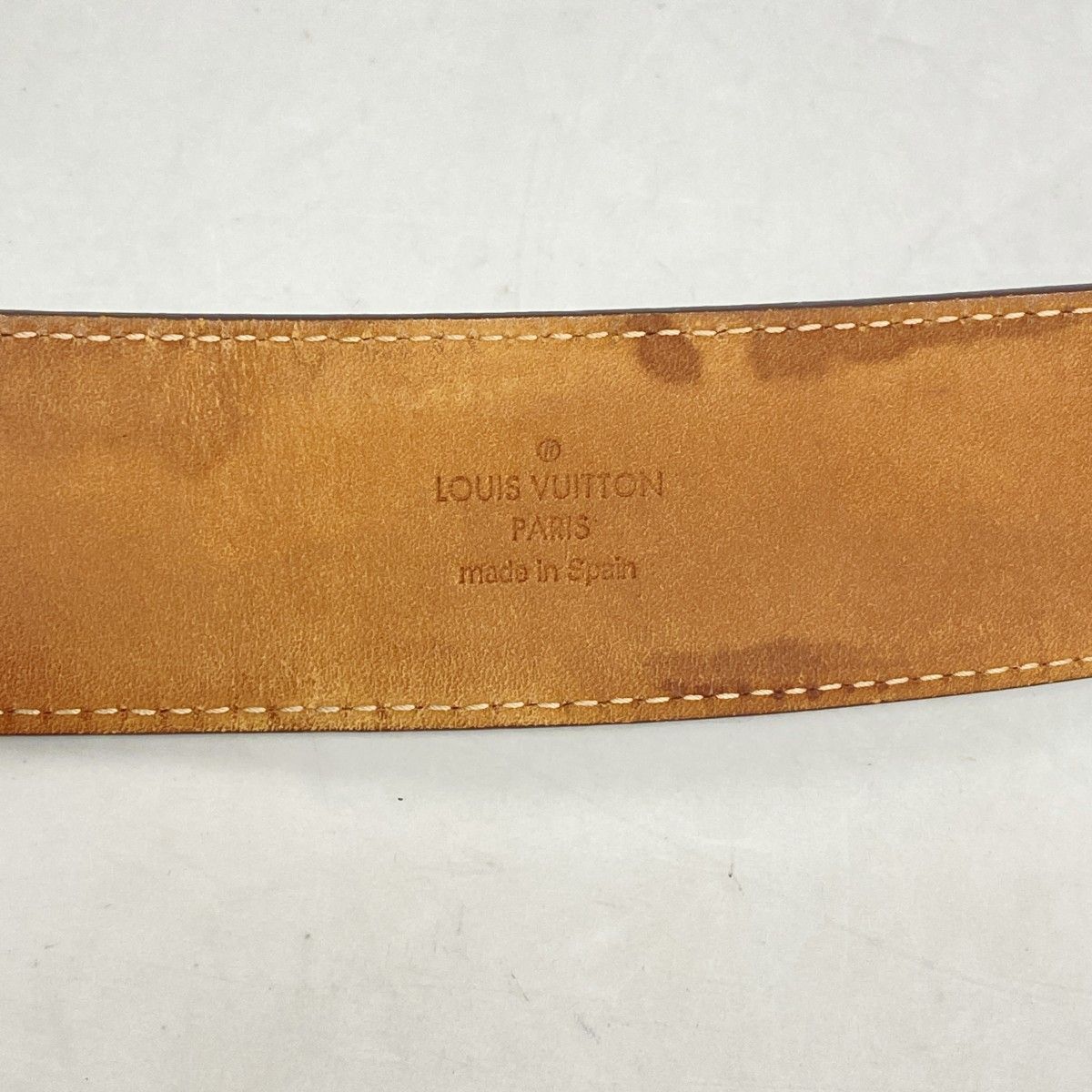 5ie5633-h ルイヴィトン ベルト モノグラム サンチュール LVイニシャル M9608 ブラウン メンズ