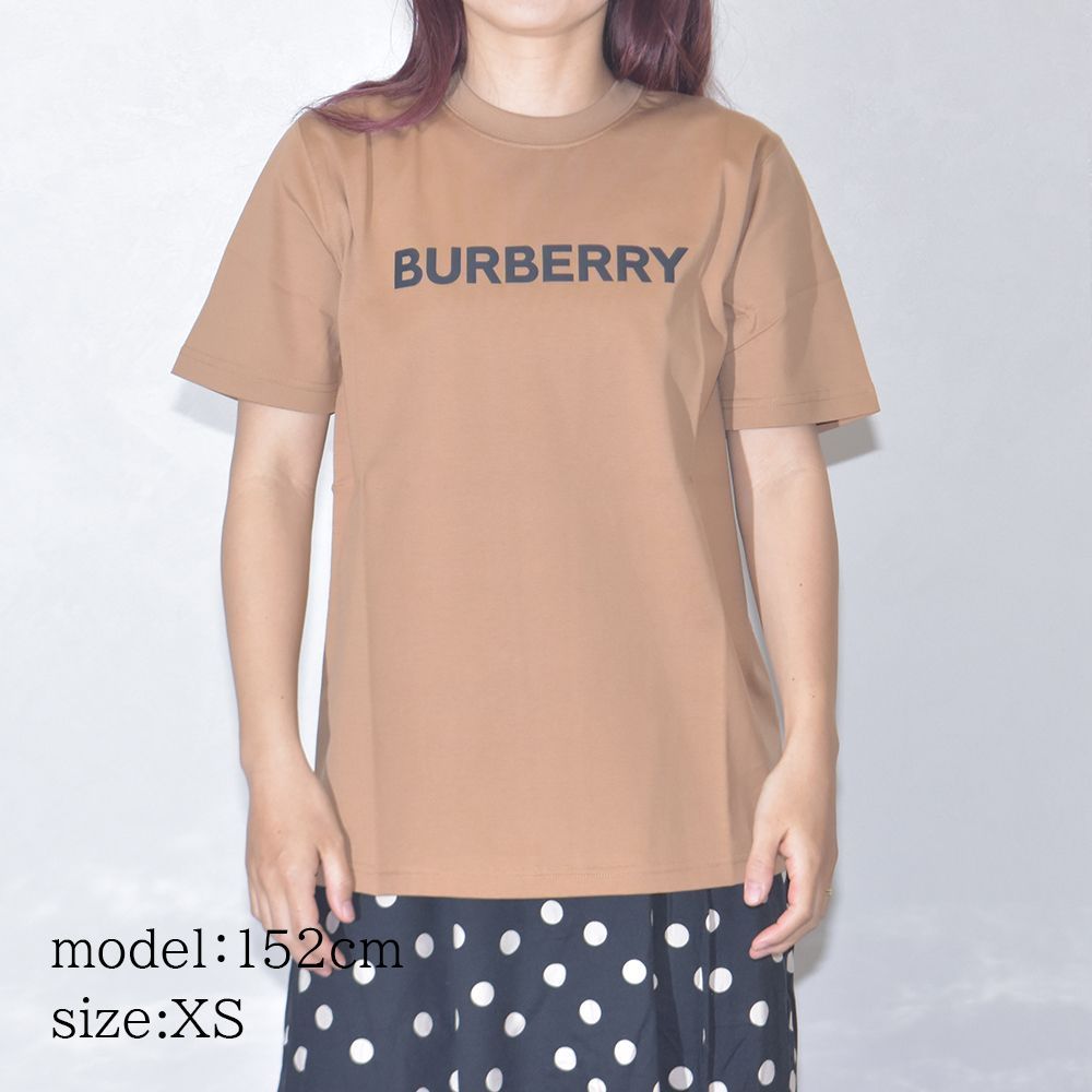バーバリー Tシャツ 半袖 レディース コットン ロゴ ブラック 黒