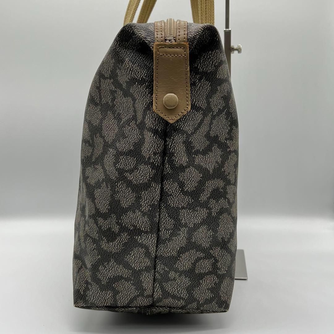 ✨美品✨YSL イヴサンローラン トートバッグ ブラウン PVC ジラフ柄 