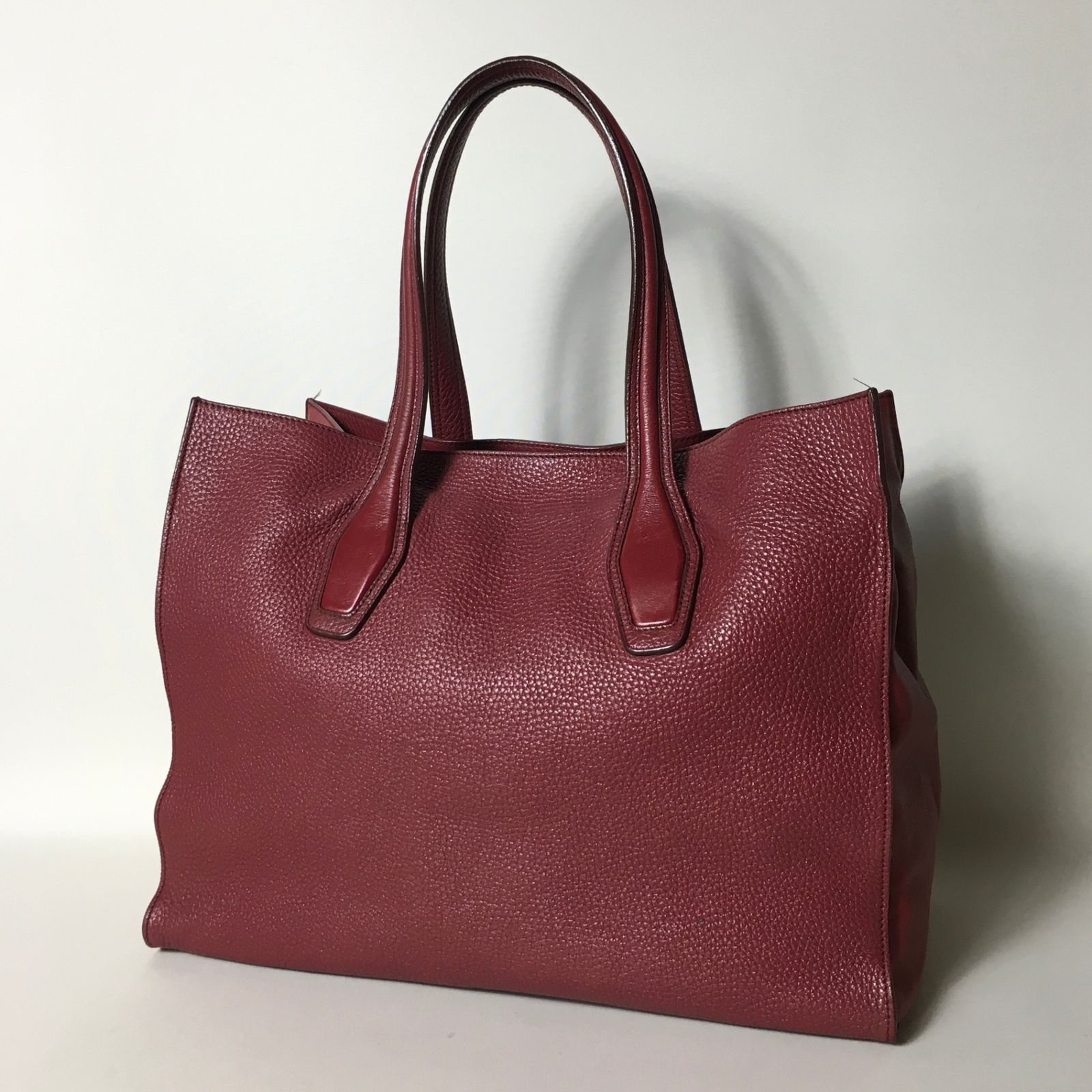 2508-332｜美品｜トッズ トートバッグ レザー レッド - メルカリ
