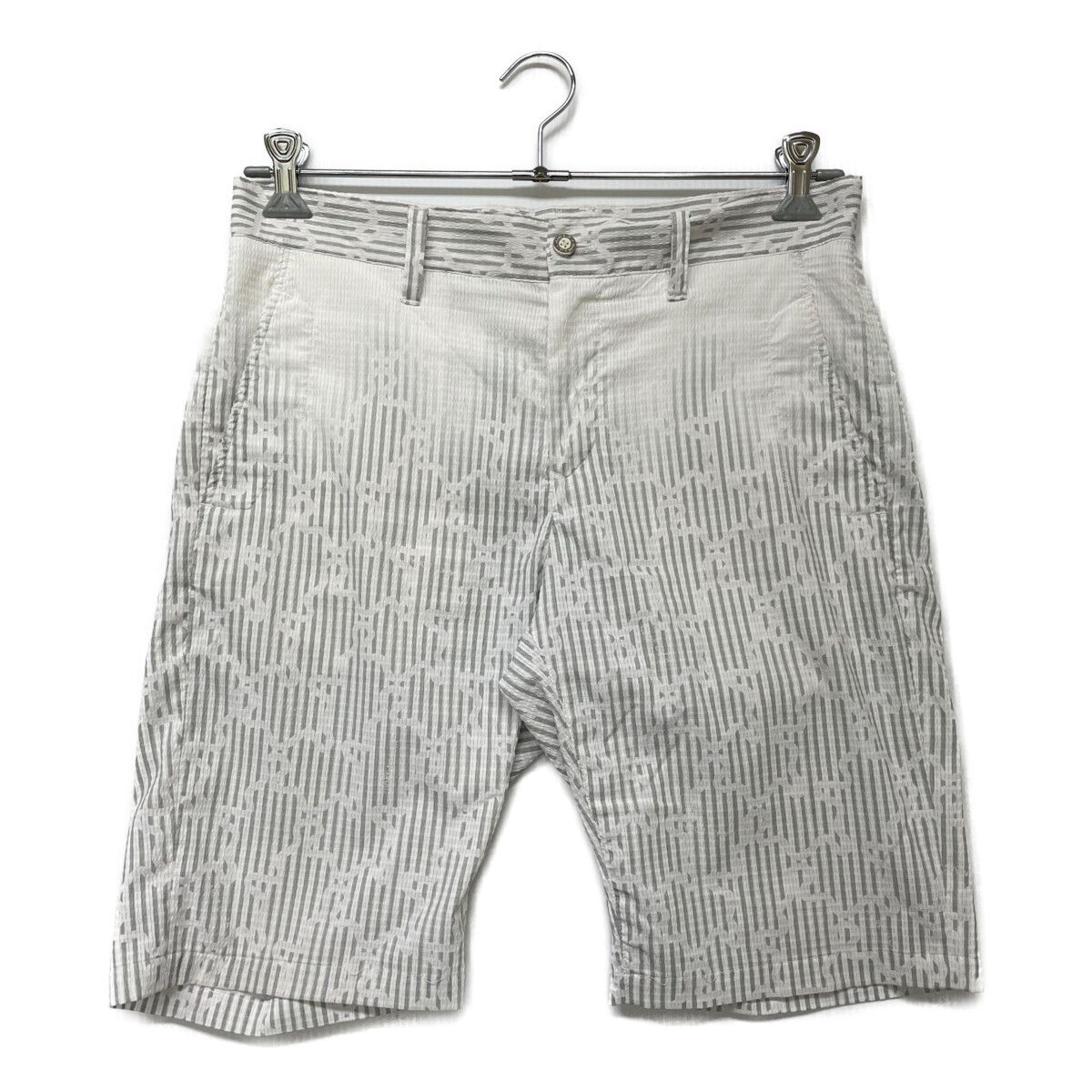 中古 メンズ マークアンドロナ MARK&LONA ハーフパンツ L 白×グレー
