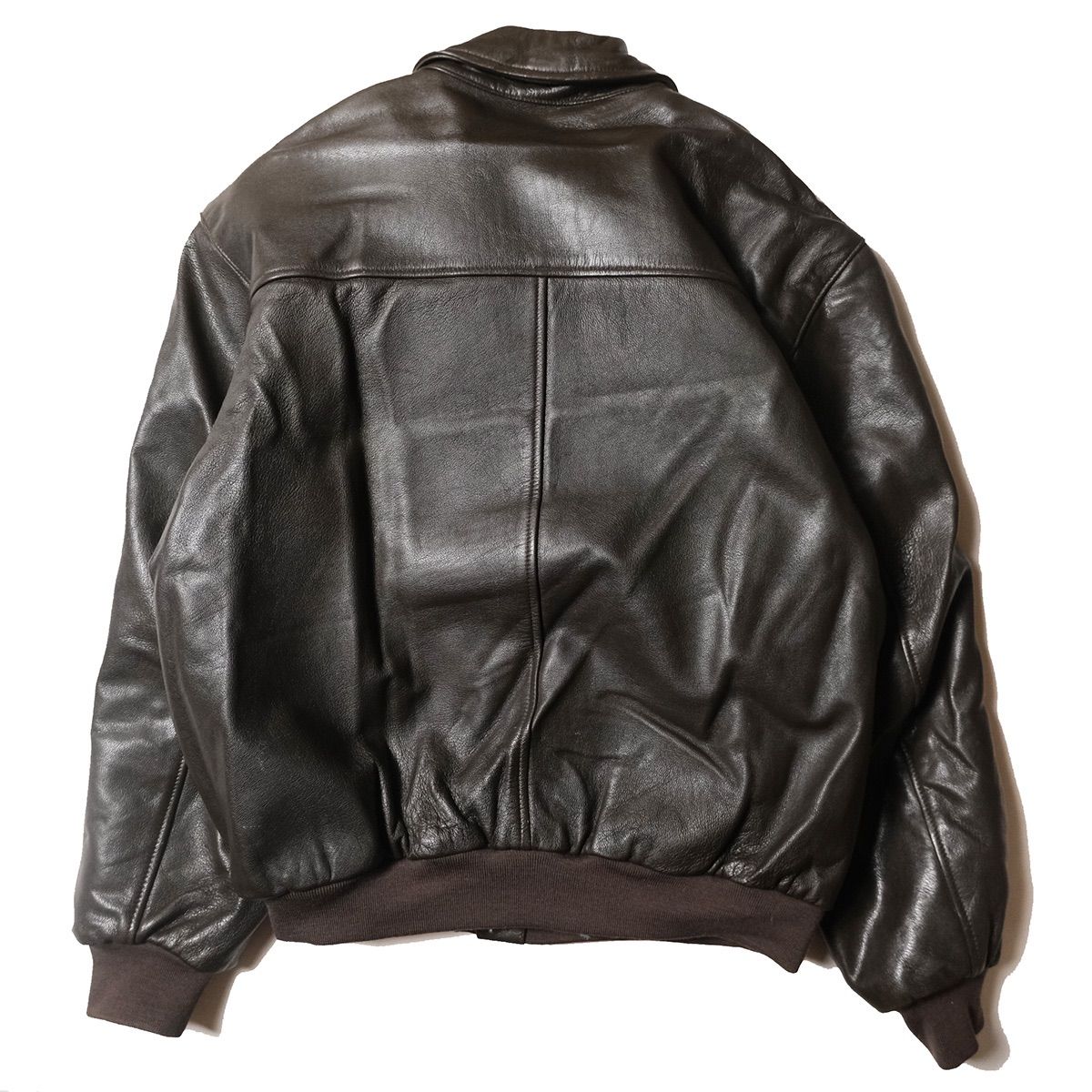 90's LLビーン A-2タイプ レザー フライトジャケット (XL) ゴートスキン 90年代 旧タグ オールド LL.Bean 90's LLビーン A-2タイプ レザー フライトジャケット (XL