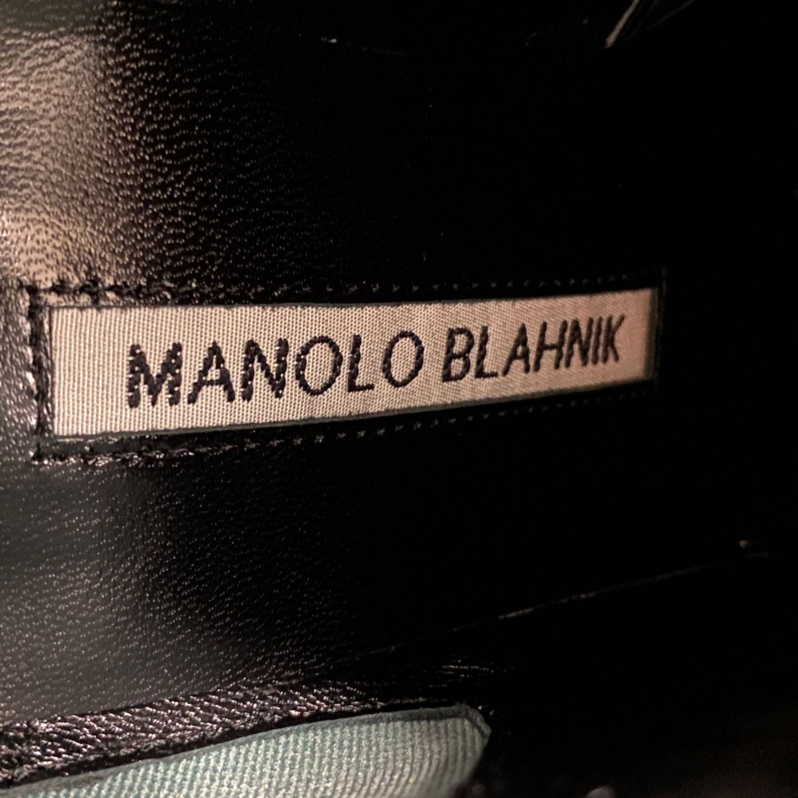 23L6 イタリア製 MANOLO BLAHNIK マノロ ブラニク ショートブーツ 35 ブラック レディース サイドゴアブーツ ピンヒールブーツ75ヒール高さ