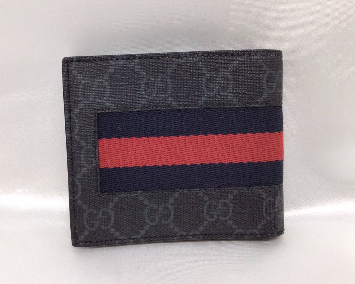 GUCCI グッチ GGスプリーム 二つ折り財布 コンパト財布 M-1566