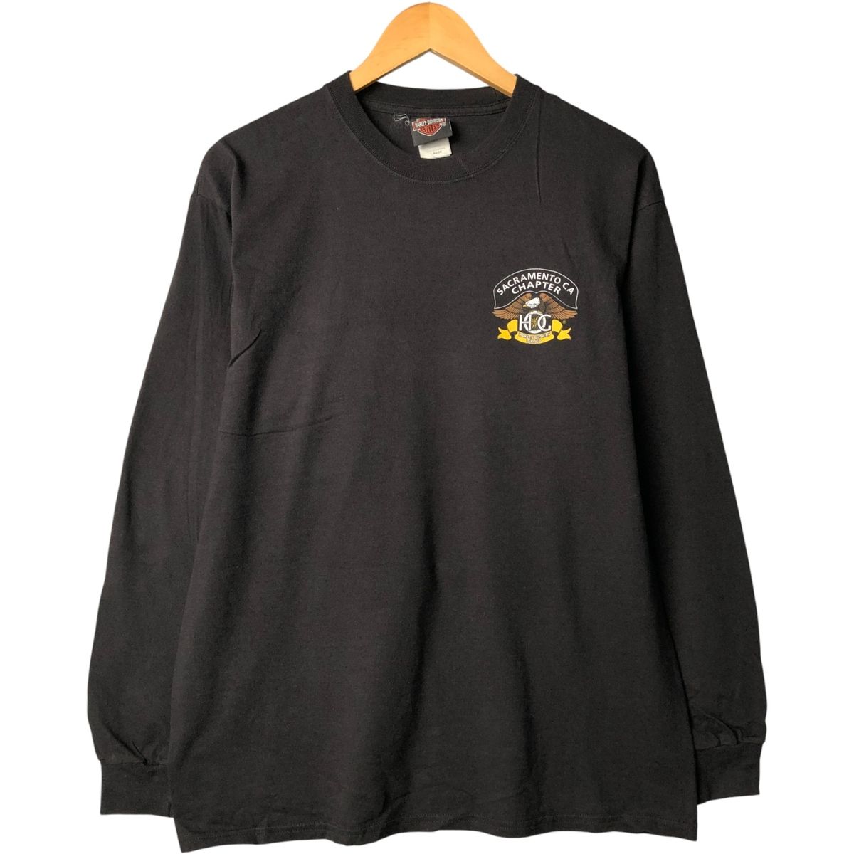 古着 ハーレーダビッドソン Harley-Davidson 鷲柄 イーグル柄 ロングTシャツ ロンT メンズL相当|eaa529876