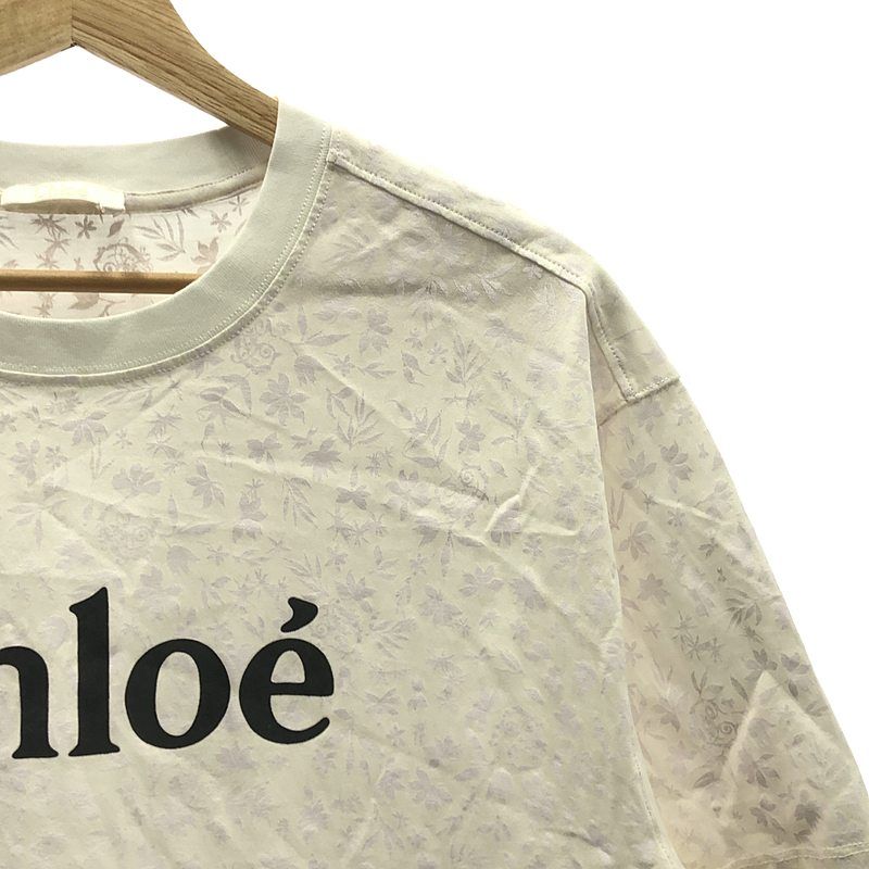 Chloe - 【美品】  Chloe / クロエ | 2021SS | ボタニカル ロゴ プリント Tシャツ | S | ホワイト | レディース 美品】 Chloe / クロエ | 2021SS | ボタニカル ロゴ プリント T