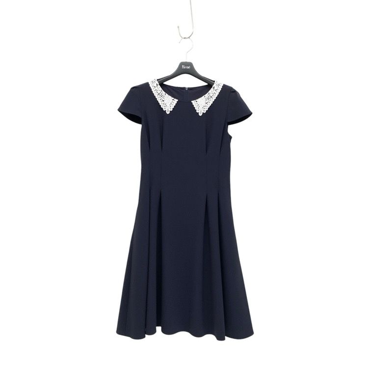 ルネ　Rene ビジューリボン　ノースリーブ　ワンピース　34 ルネ Rene ビジューリボン ノースリーブ ワンピース 34 - メルカリ