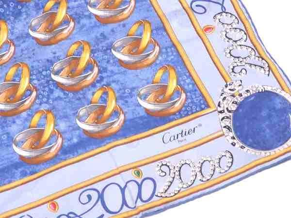 Cartier　スカーフ G977 新品未使用 カルティエ シルク混100% スカーフ レディース