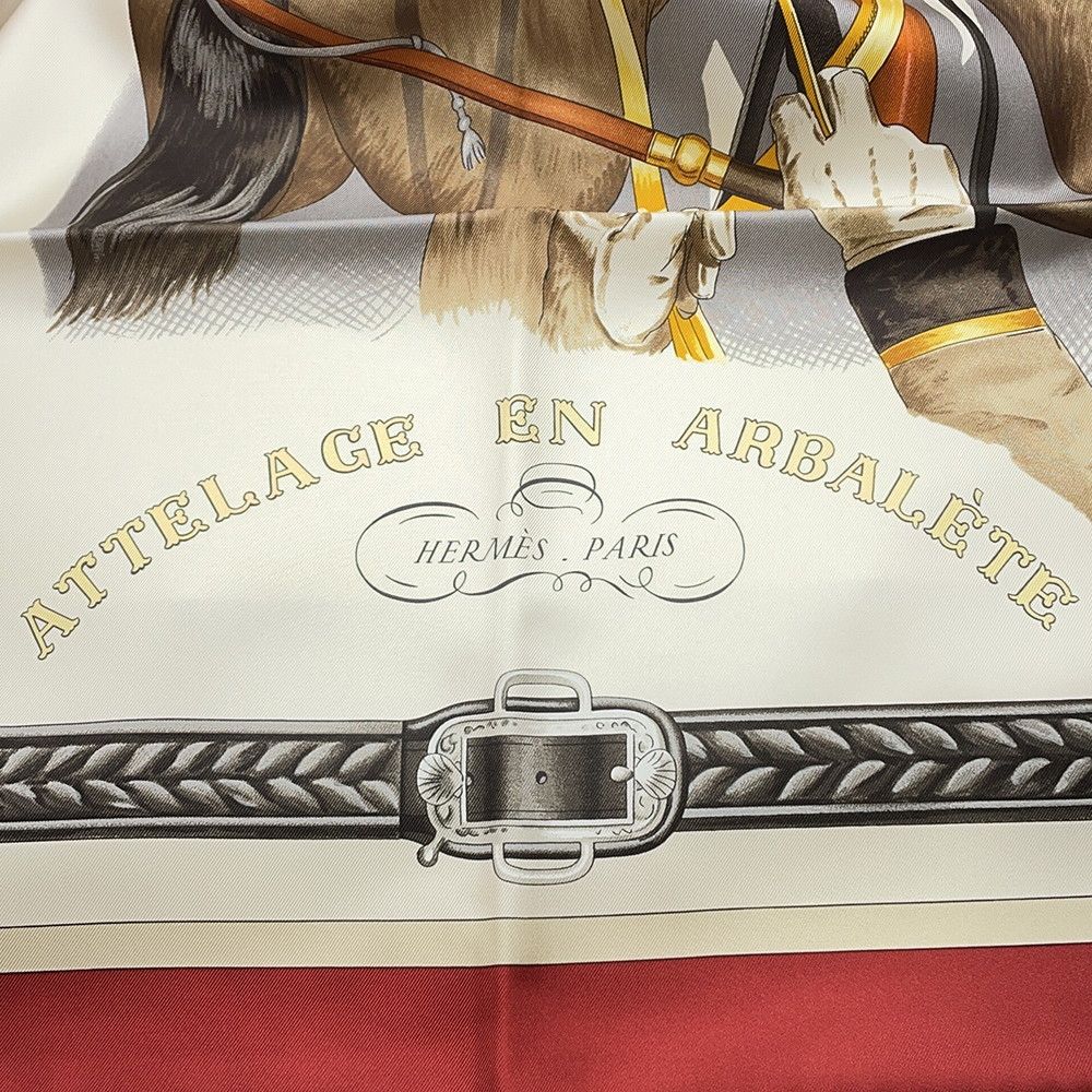 エルメス スカーフ カレ90 弓形連結 ATTELAGE EN ARBALETE HERMES
