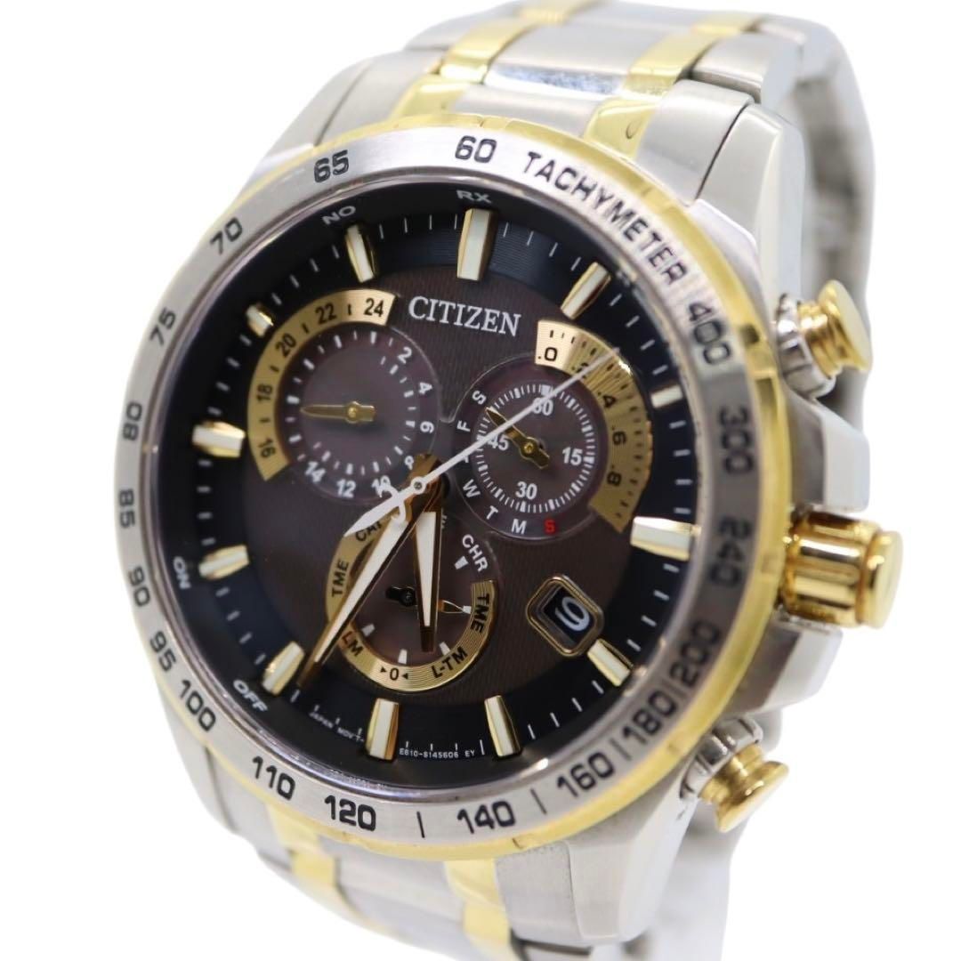 CITIZEN シチズン エコドライブ ソーラー式 クロノグラフ SS 腕時計 