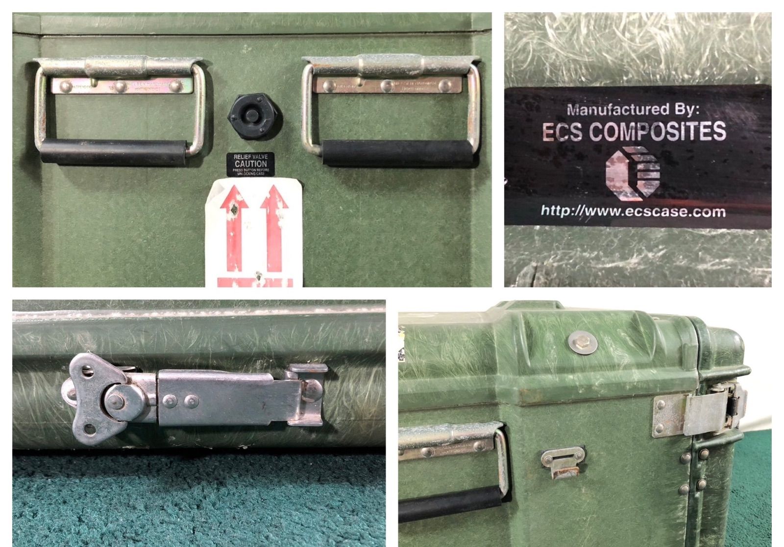 米軍放出品】ECS ハードケース フレーム付 ラックマウントケース 2面