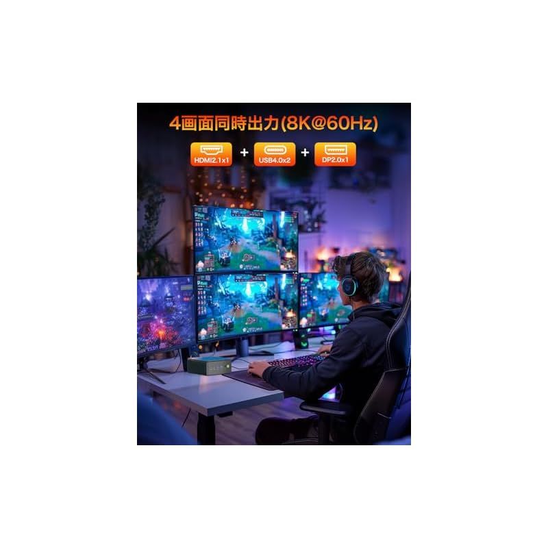 SSD拡張可｜Oculink＋USB4.0×2搭載 MAX