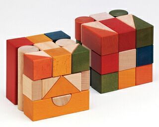 積み木 日本製 木のおもちゃ ボーネルンド社 オリジナル積み木 カラー