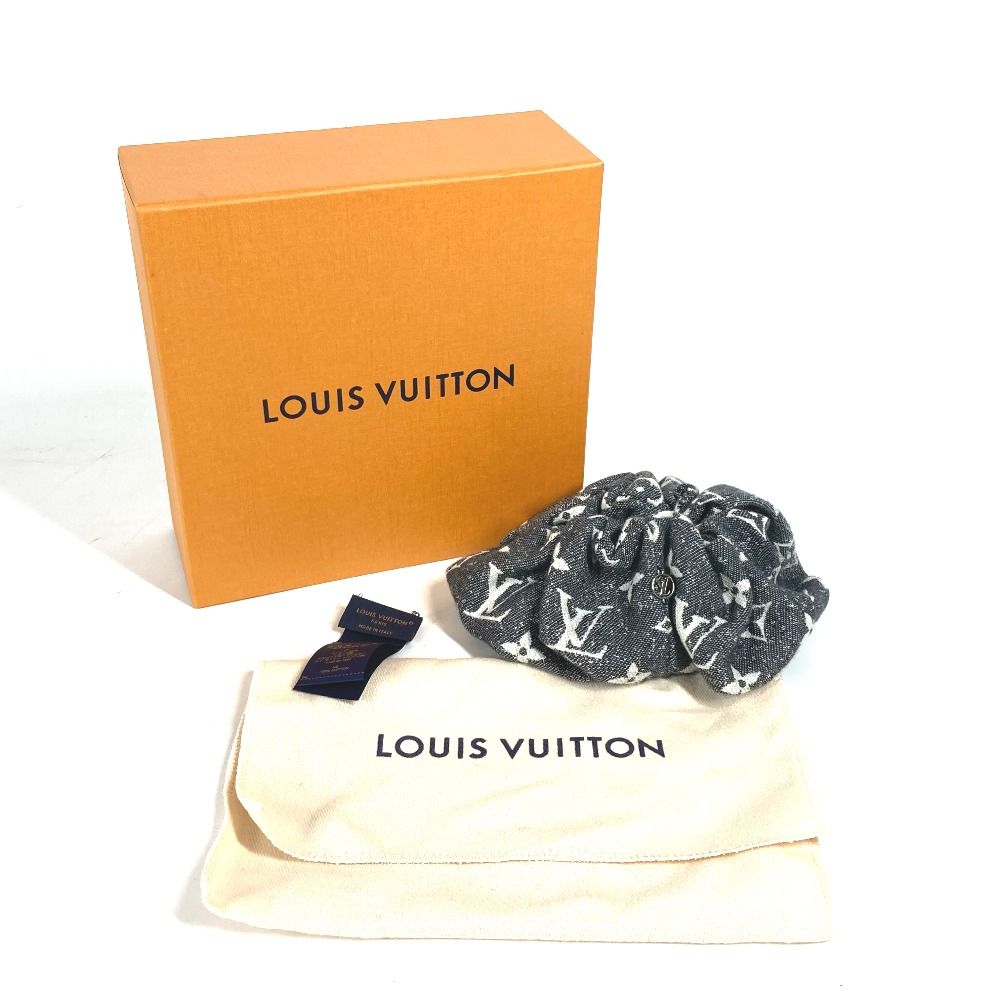 正規品　ルイヴィトン シュシュ モノグラム ジャカード デニム コットン 正規品 ルイヴィトン シュシュ モノグラム ジャカード デニム