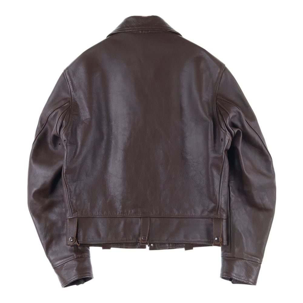 トイズマッコイ　シングルライダースジャケット ホースハイド　ブラウン　38 トイズマッコイ シングルライダースジャケット ホースハイド ブラウン