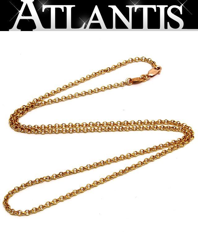 銀座店 クロムハーツ 22K ロールチェーン ネックレス 20インチ