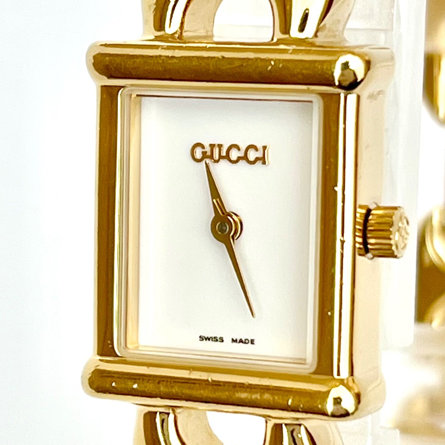 グッチ 1800L レディース 腕時計 磨き済み 美品】GUCCI 電池新品