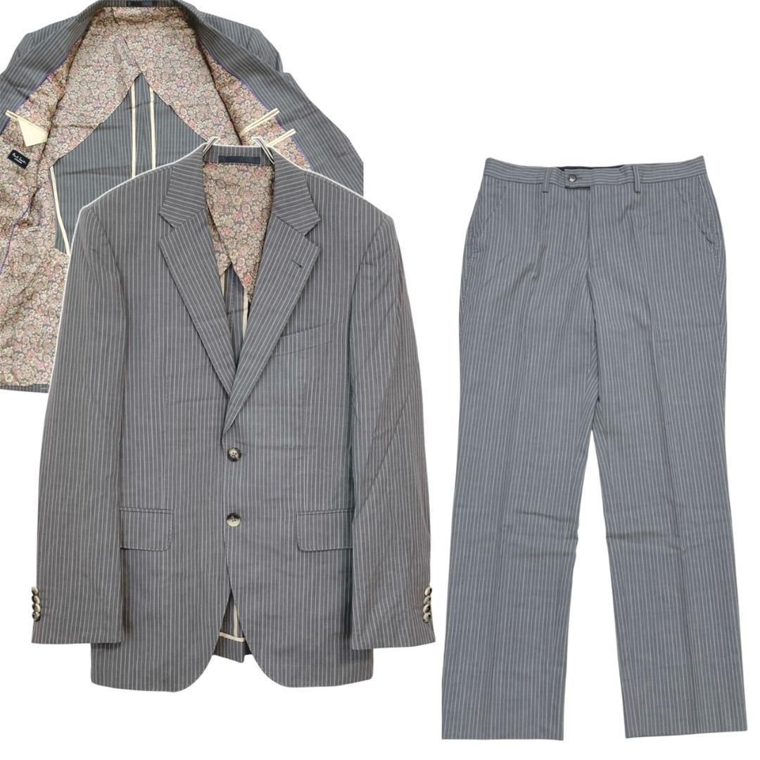 Paul Smith ポールスミス スーツ セットアップ 裏地花柄 シルク混 M