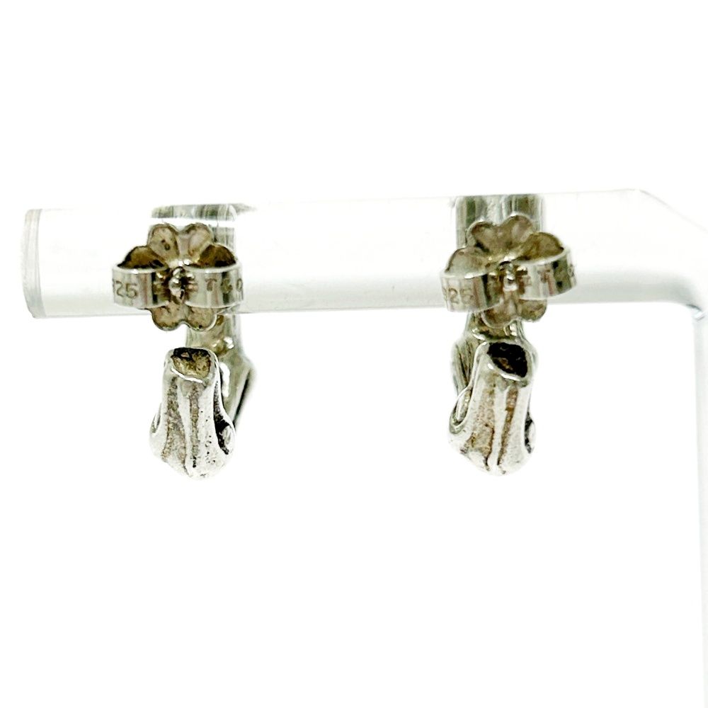 中古】TIFFANY&Co. ティファニー シルバー バンブー フープ ピアス 6.5