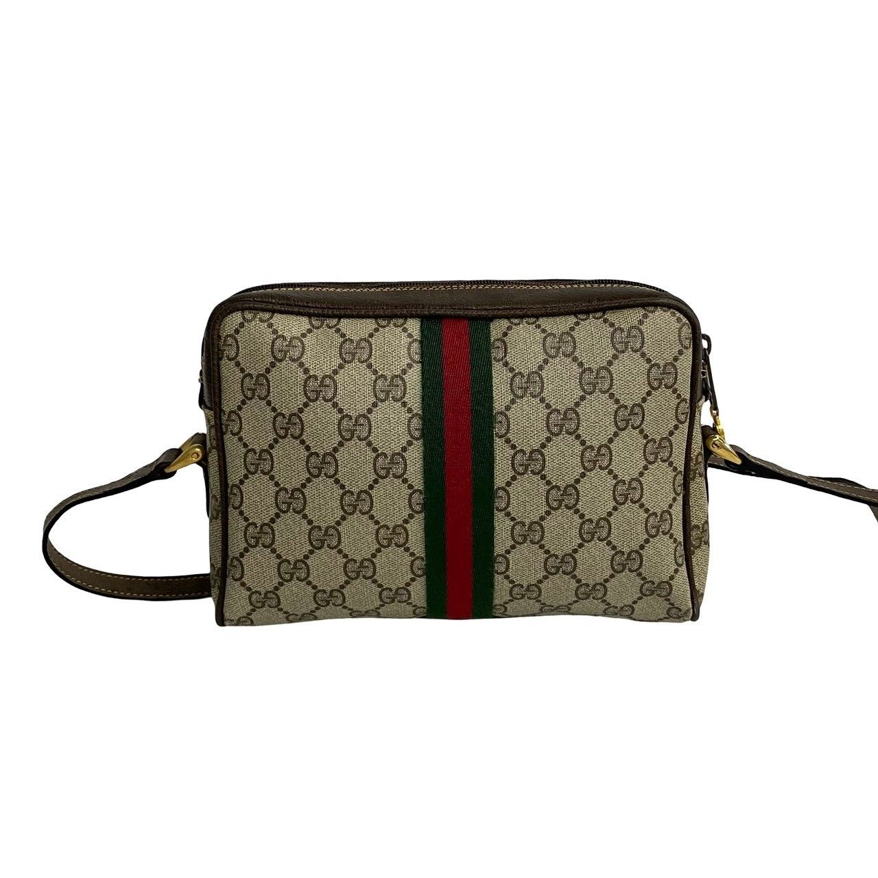 ほぼ未使用 GUCCI グッチ オールドグッチ シェリーライン GG ロゴ金具 レザー ミニ ショルダーバッグ ポシェット ブラウン 34680 -  メルカリ