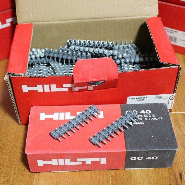 未使用品】HILTI ヒルティ ノーマル20mm X-C 20 G3 MX ガスピン 1200本×6箱 ガス缶GC40付【いおき質店】 - メルカリ