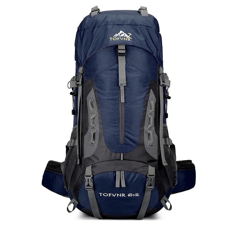 Ｋａｙｉｙａｓｕ 65L バックパック 大容量 登山リュック アウトドアバッグ ハイキング 旅行 防災 登山用リュックサック 多機能 軽量 避難バッグ ネイビー 1