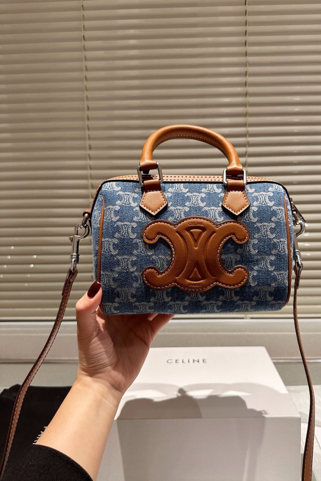 CELINE トリオンフ ショルダーバッグ スモール ボストンバッグ.