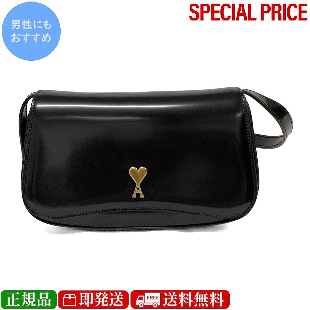 AMI PARIS アミパリス ULL720 AL0139 001 ブラック グレーズドレザー Paris Paris スモール クロスボディバッグ|ショルダーバッグ