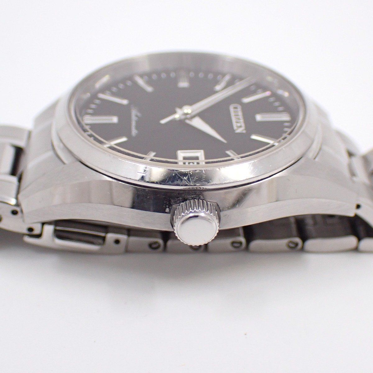 ザ・シチズン オートマティック 自動巻き メンズ 腕時計 黒文字