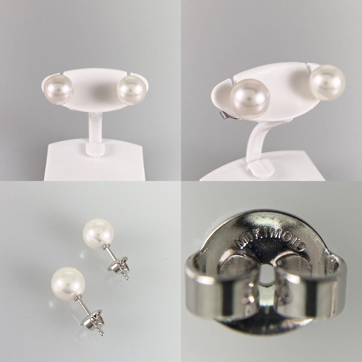 ミキモト MIKIMOTO K18WG パール ネックレス ss【中古】