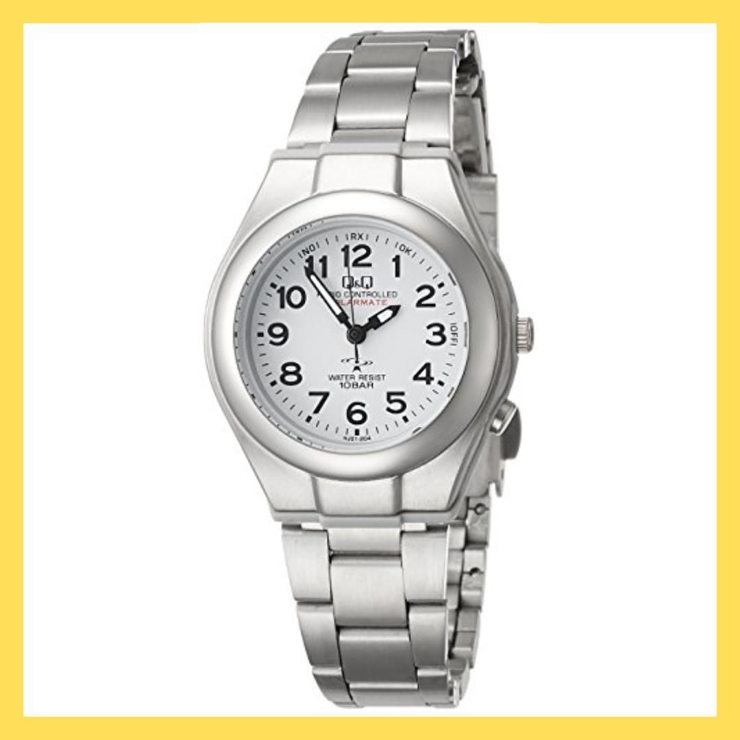 【特価品】 [シチズン Q&Q] 腕時計 アナログ 電波 ソーラー 防水 メタルバンド HJ01-204 レディース ホワイト