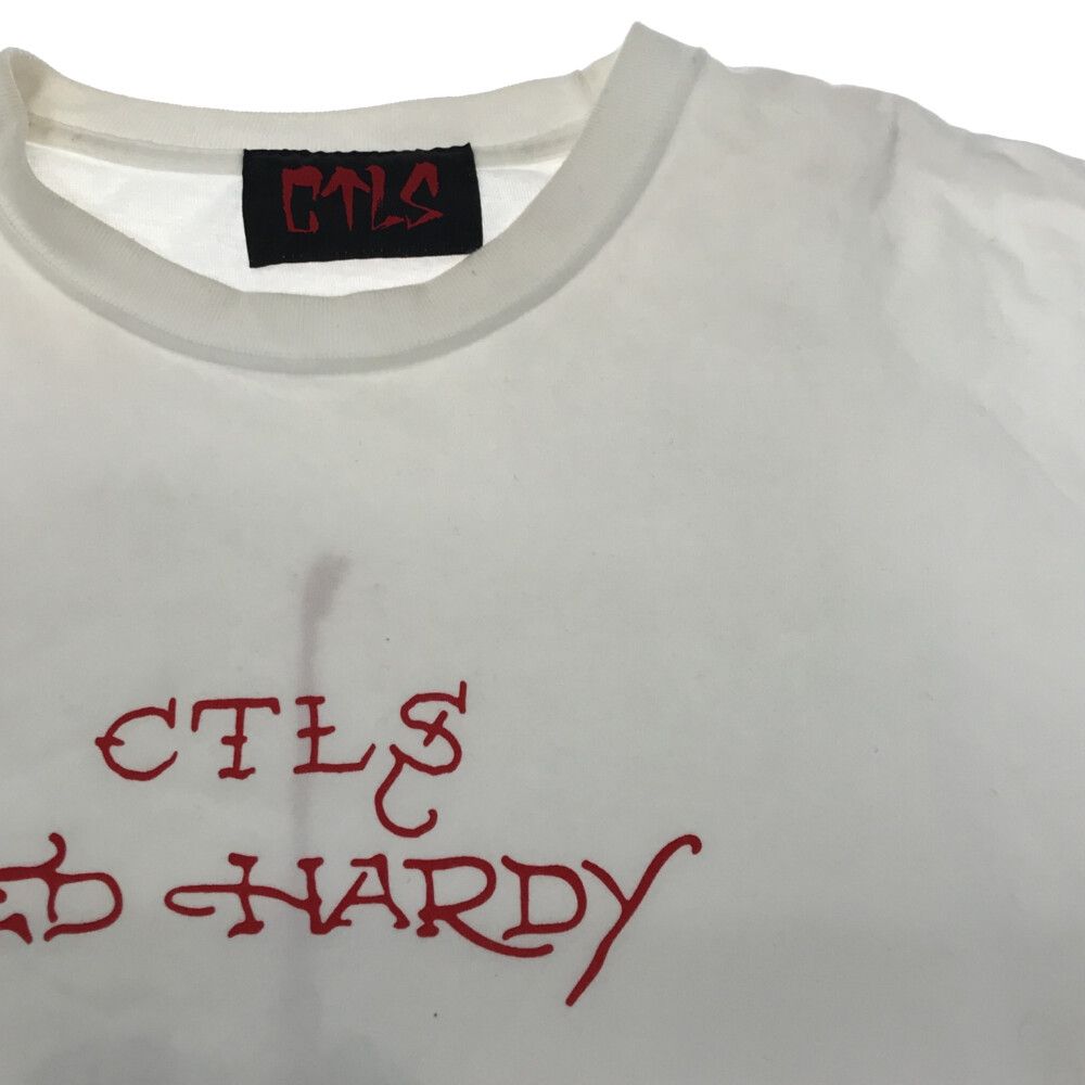 cvtvlist (カタリスト) ×ED HARDY ロゴプリントクルーネック長袖T 