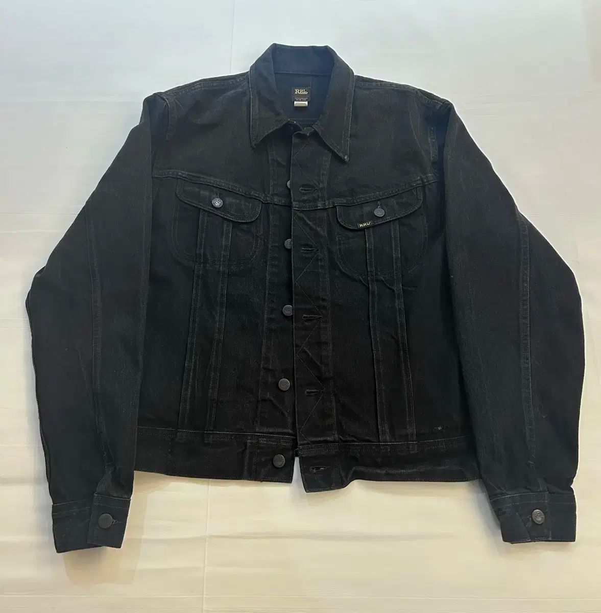RRL lot 271 黒 ブラックデニム デニム ジャケット L - メルカリ