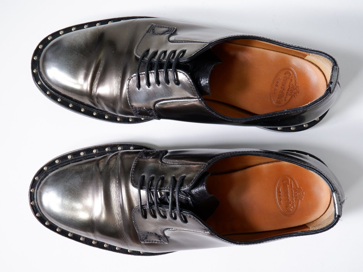  Church sチャーチ DE 0075 スタッズ メタリックプレーントゥシューズ 36 その他 靴