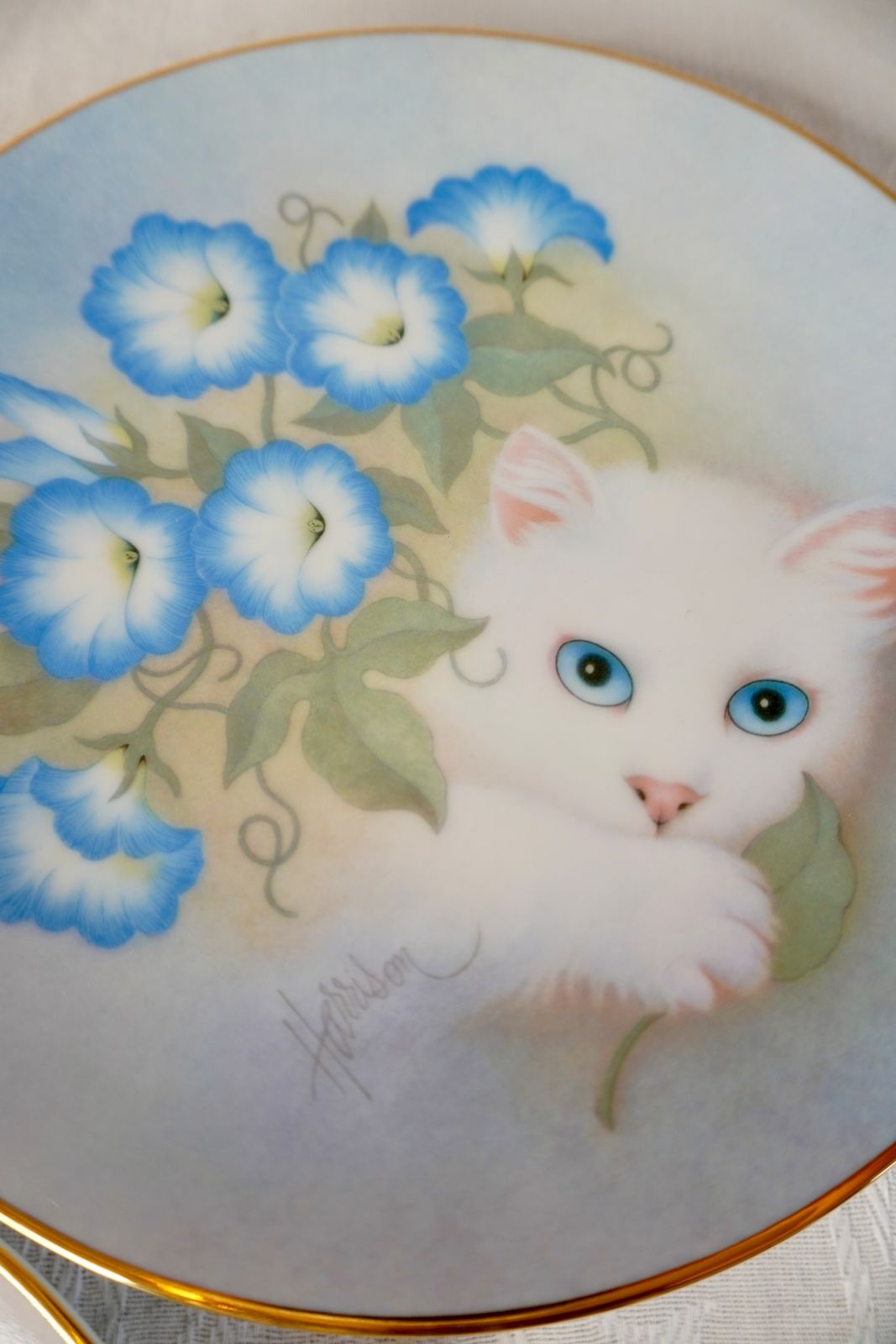イギリス ヴィンテージ 猫 絵皿 3枚セット コレクションプレート 美術品・アンティーク・コレクション イギリス ヴィンテージ 猫 絵皿 3