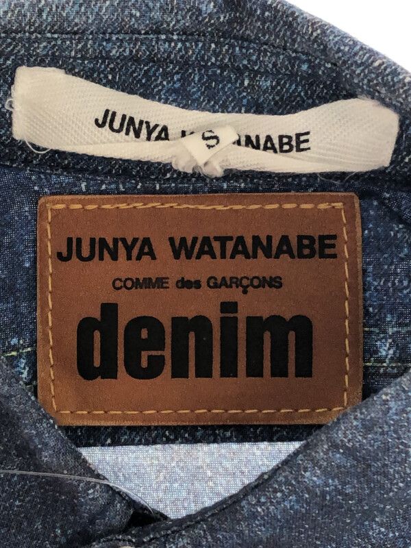 JUNYA WATANABE COMME des GARCONS DENM ジュンヤワタナベコムデギャルソンデニム 10SS デニム転写プリント  ワンピース ブルー ホワイト S