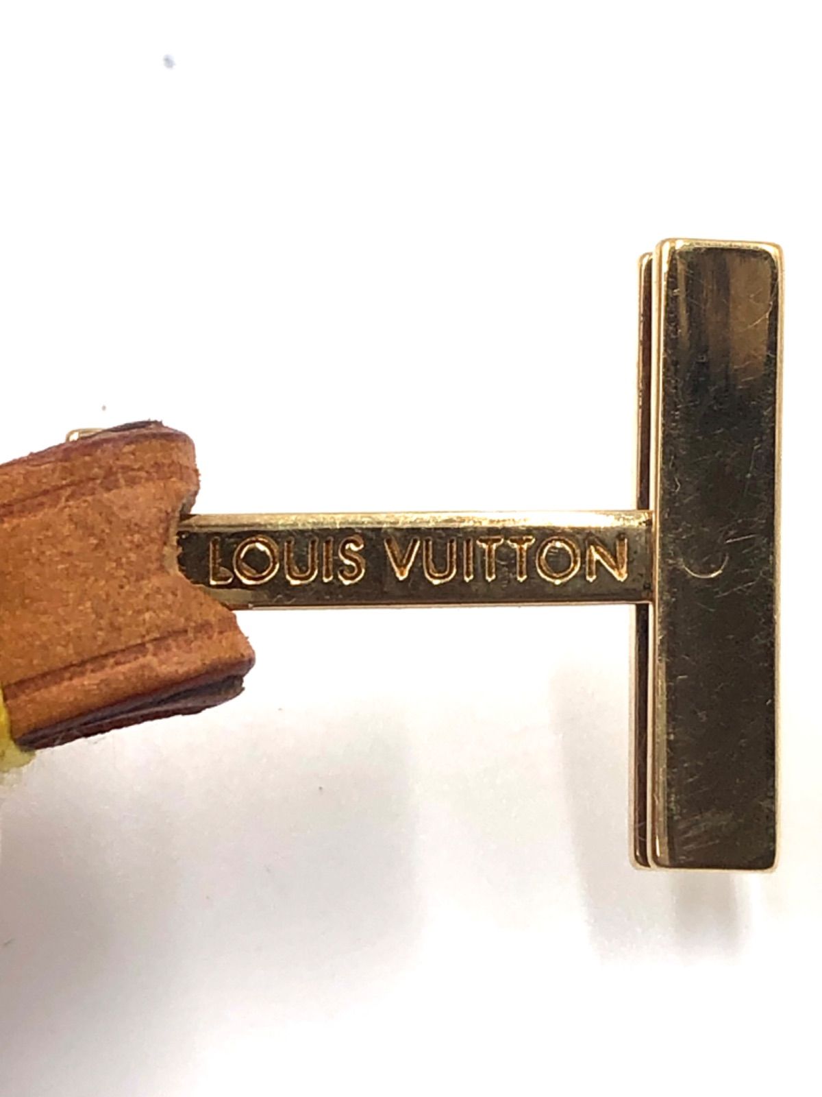 □美品□希少□LOUIS VUITTON ルイヴィトン コリエ テレフォンヌ ジャポン ネックストラップ 携帯ストラップ ヌメ革 レザー M63055  フランス製 刻印あり ブラウン ゴールド金具 刻印あり - メルカリ