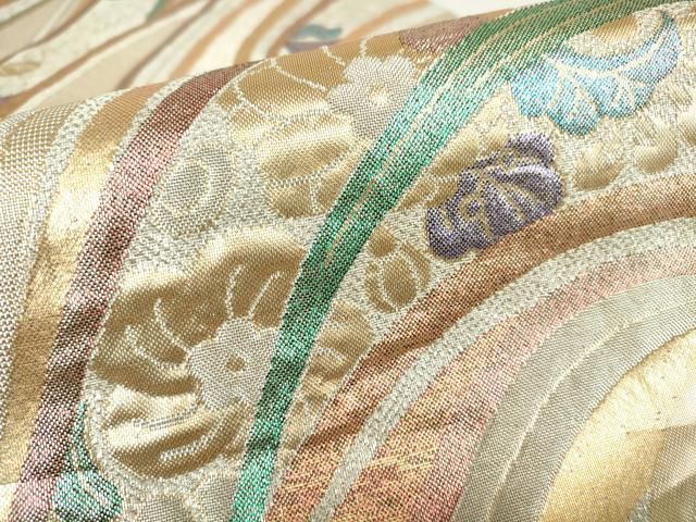 六通柄袋帯　『辻が花』　金銀糸　逸品【K】 平和屋着物□六通柄袋帯 辻が花 美輝 金銀糸 逸品 未使用 an0993