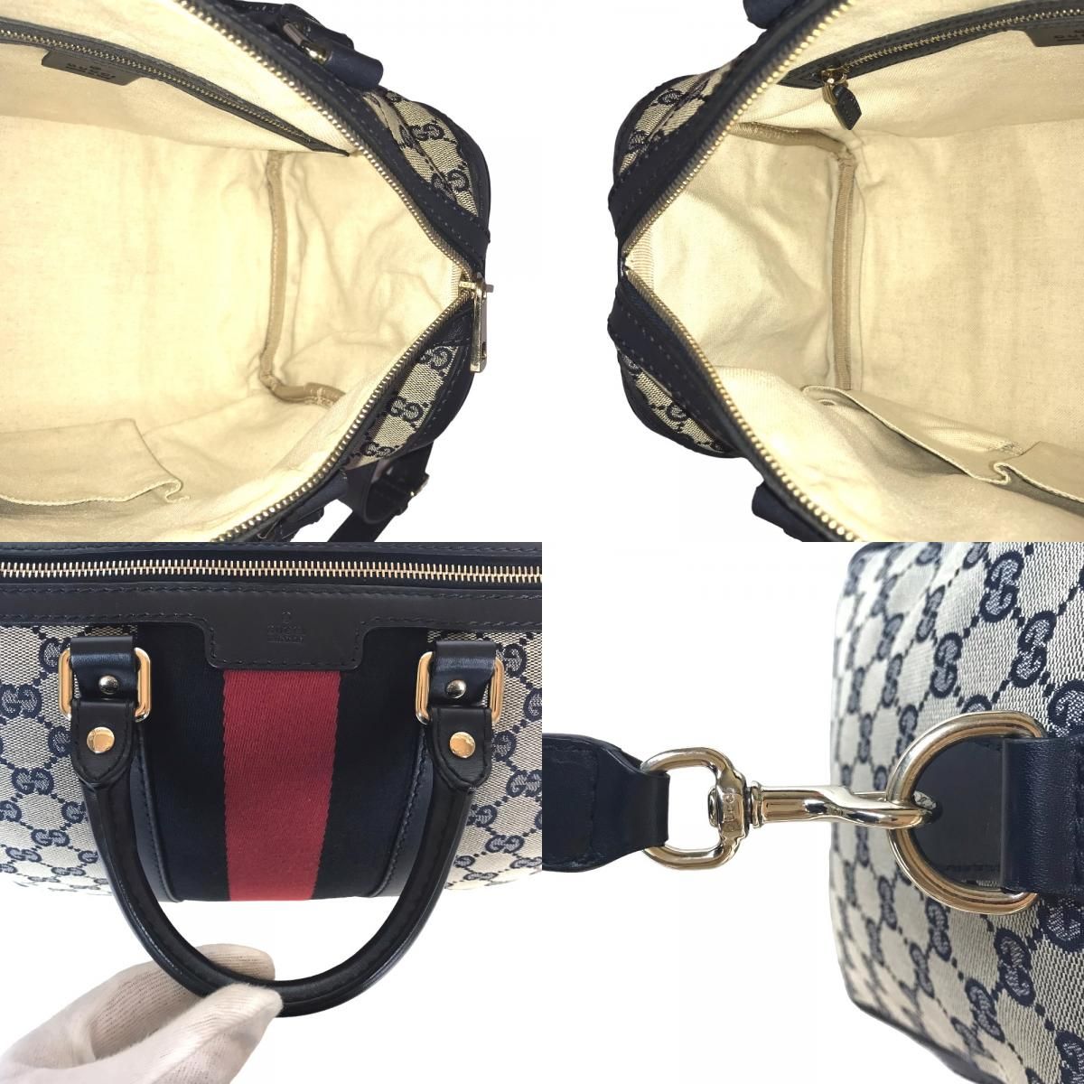 GUCCI グッチ シェリーライン ミニボストンバッグ ショルダーバッグ 
