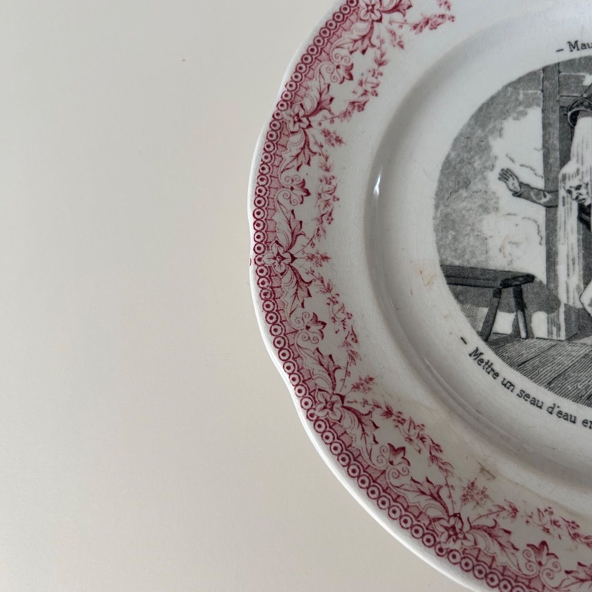 French antique Sarreguemines antique plate 【公式通販】